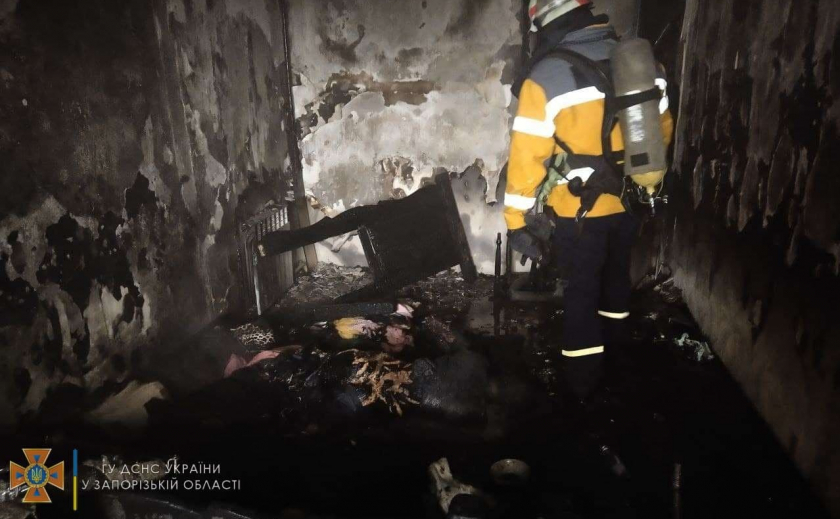 В Запорожье во время пожара погибла женщина