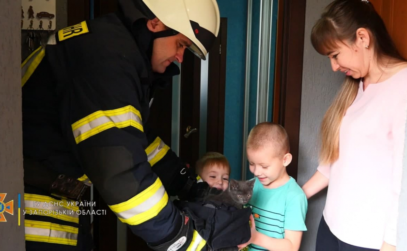 Котенок, тушение пожара и поездка в пожарной машине: Спасатели Запорожской области воплотили мечты детей ко Дню Святого Николая