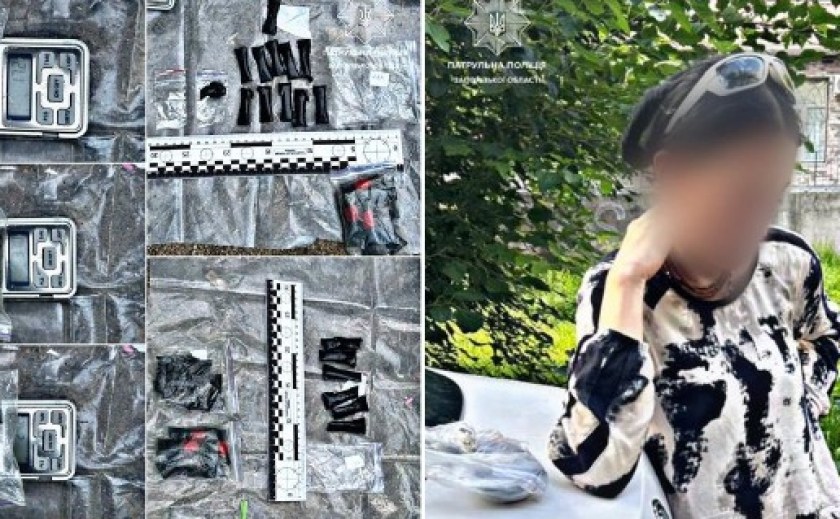 34 згортки з речовинами: патрульні Запоріжжя затримали жінку, яка робила «закладки»