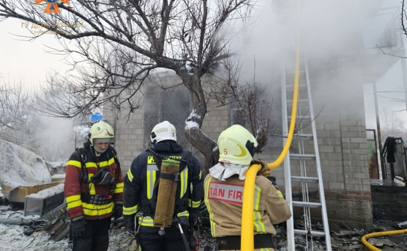 У Запоріжжі під час пожежі надзвичайники врятували 52-річного власника будинку