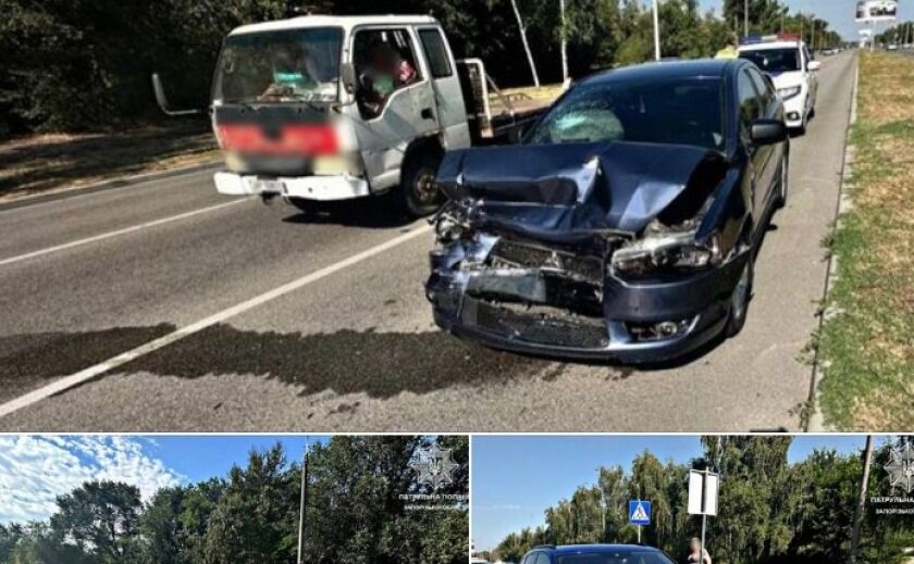 У Запоріжжі на Прибережній автомагістралі сталася ДТП: водій легковика не вибрав безпечної швидкості руху та скоїв зіткнення