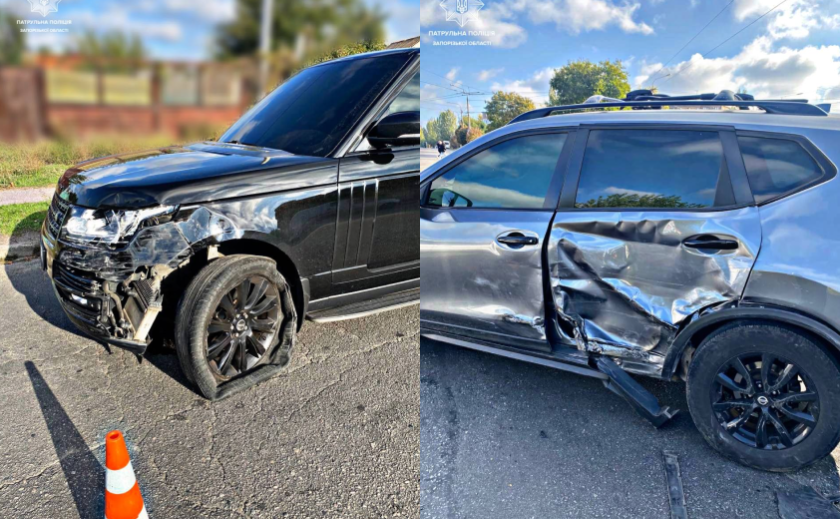 Обійшлося без потерпілих: у Запоріжжі водій Range Rover зіткнувся з Nissan Обійшлося без потерпілих: у Запоріжжі водій Range Rover зіткнувся з Nissan