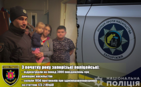 З початку року поліцейські Запоріжжя відреагували на понад 3000 викликів про домашнє насильство