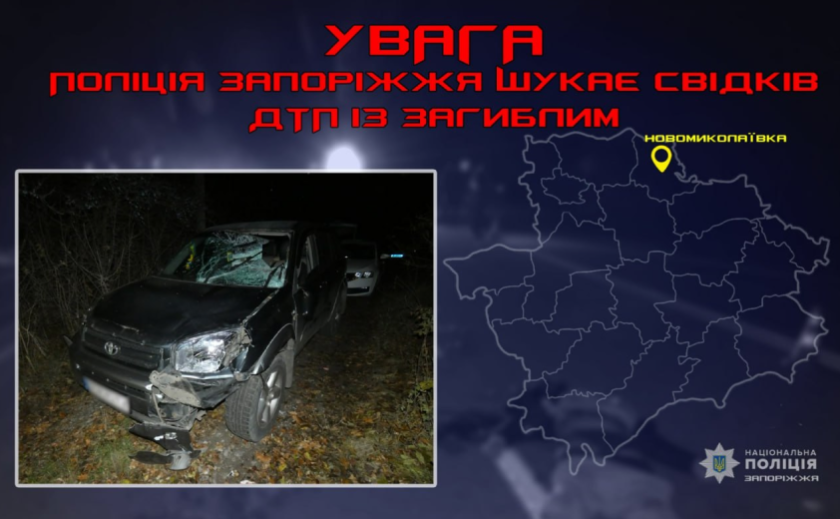 Запорізькі поліцейські розшукують свідків смертельної ДТП Запорізькі поліцейські розшукують свідків смертельної ДТП