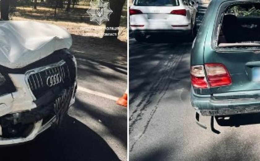 Недотрималася дистанції: у Запоріжжі водійка Audi на великій швидкості врізалася в іншу автівку