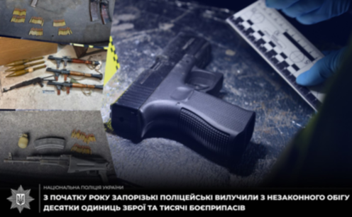 У Запоріжжі з початку року вилучили 15 одиниць вогнепальної зброї та 175 гранат